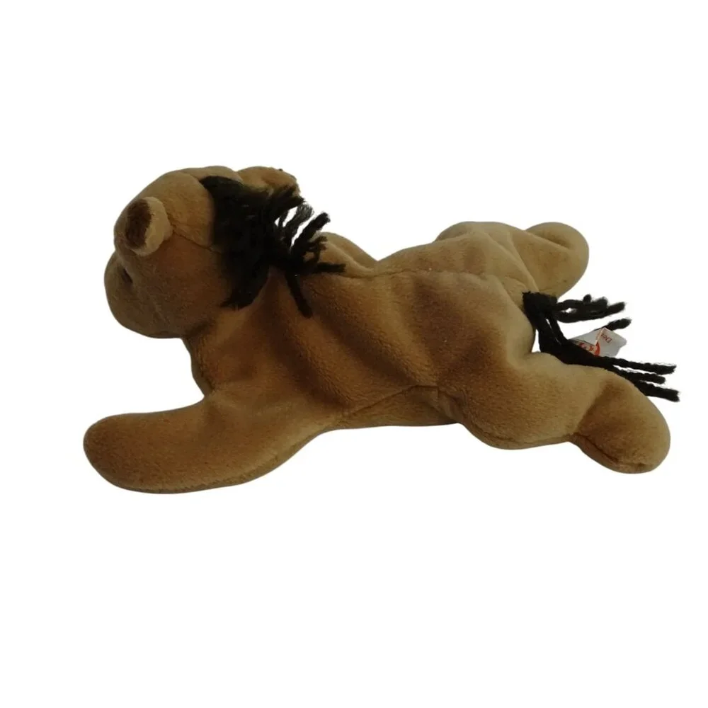 Vintage Ty Beanie Baby Derby Horse 1995 Brown Stuffed Animal Plush Soft Toy 8